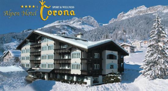 Winter holidays at Alpen Hotel Corona Fassa Valley Italy